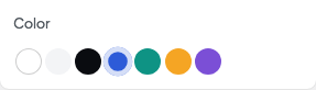 Color setting in the block editor sidebar