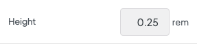 Height setting in the block editor sidebar