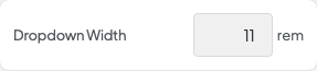Dropdown Width setting in the block editor sidebar