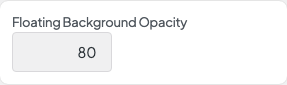 Floating Background Opacity setting in the block editor sidebar