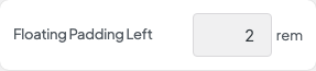 Floating Padding Left setting in the block editor sidebar