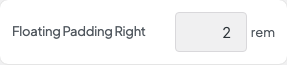 Floating Padding Right setting in the block editor sidebar
