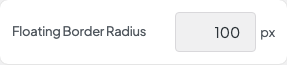 Floating Border Radius setting in the block editor sidebar