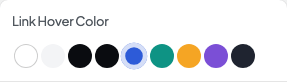 Link Hover Color setting in the block editor sidebar