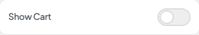 Show Cart setting in the block editor sidebar