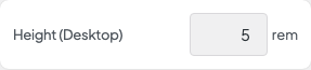 Height (Desktop) setting in the block editor sidebar