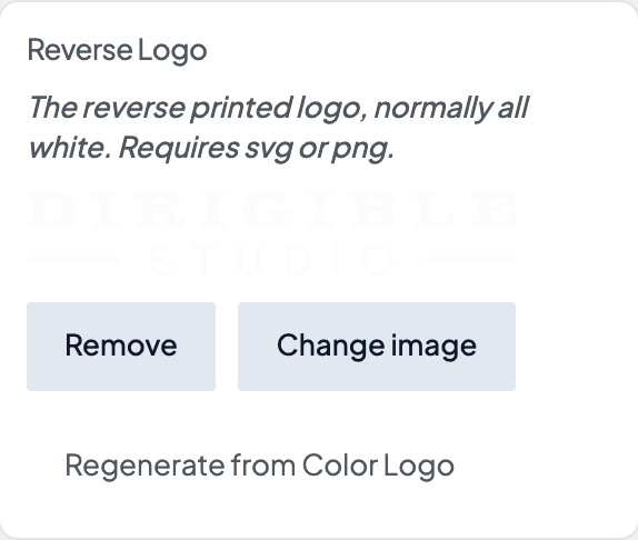 Reverse Logo setting in the block editor sidebar