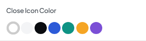 Close Icon Color setting in the block editor sidebar