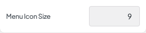 Menu Icon Size setting in the block editor sidebar