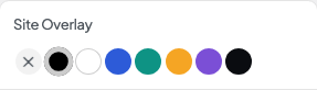 Site Overlay setting in the block editor sidebar