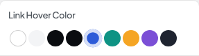 Link Hover Color setting in the block editor sidebar