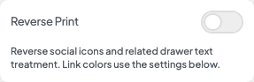 Reverse Print setting in the block editor sidebar