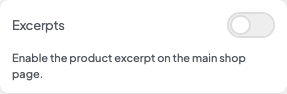 Excerpts setting in the block editor sidebar