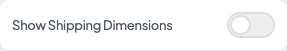 Show Shipping Dimensions setting in the block editor sidebar