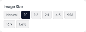 Image Size setting in the block editor sidebar