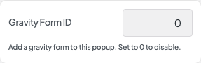 Gravity Form ID setting in the block editor sidebar