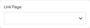 Link Page (page selector) setting in the block editor sidebar