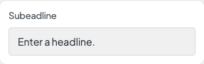 Subeadline setting in the block editor sidebar