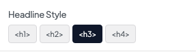 Headline Style setting in the block editor sidebar