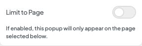 Limit to Page setting in the block editor sidebar