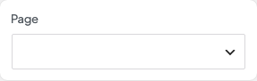 Page (page selector) setting in the block editor sidebar