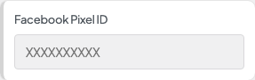 Facebook Pixel ID setting in the block editor sidebar