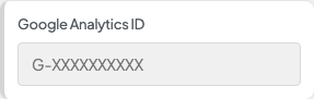 Google Analytics ID setting in the block editor sidebar
