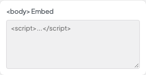 <body> Embed setting in the block editor sidebar