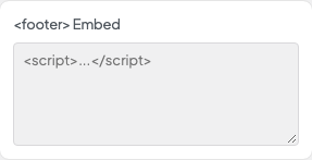 <footer> Embed setting in the block editor sidebar