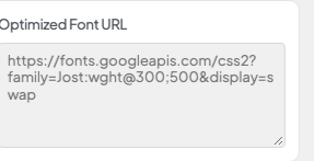 Optimized Font URL setting in the block editor sidebar