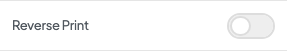 Reverse Print setting in the block editor sidebar