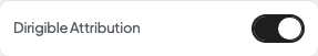 Dirigible Attribution setting in the block editor sidebar