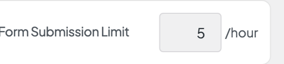 Form Submission Limit setting in the block editor sidebar