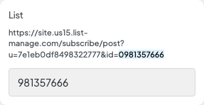 List setting in the block editor sidebar