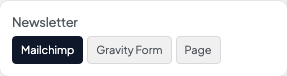 Newsletter setting in the block editor sidebar