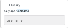 Bluesky setting in the block editor sidebar
