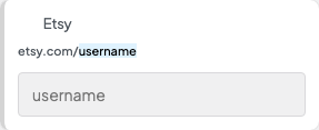 Etsy setting in the block editor sidebar