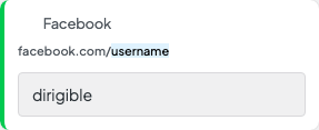 Facebook setting in the block editor sidebar
