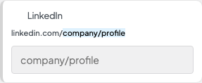 LinkedIn setting in the block editor sidebar