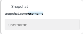 Snapchat setting in the block editor sidebar