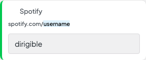 Spotify setting in the block editor sidebar