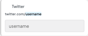 Twitter setting in the block editor sidebar