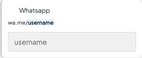 Whatsapp setting in the block editor sidebar