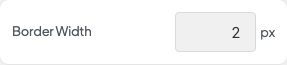 Border Width setting in the block editor sidebar