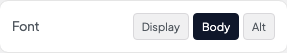 Font setting in the block editor sidebar
