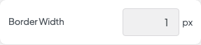 Border Width setting in the block editor sidebar