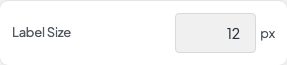 Label Size setting in the block editor sidebar