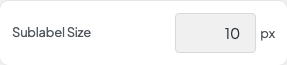 Sublabel Size setting in the block editor sidebar
