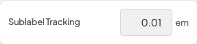 Sublabel Tracking setting in the block editor sidebar