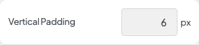 Vertical Padding setting in the block editor sidebar